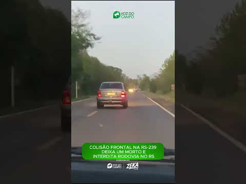 COLISÃO FRONTAL NA RS-239 DEIXA UM MORTO E INTERDITA RODOVIA NO RS