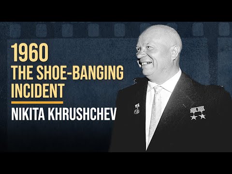 Did Khrushchev bang his shoe at the UN?