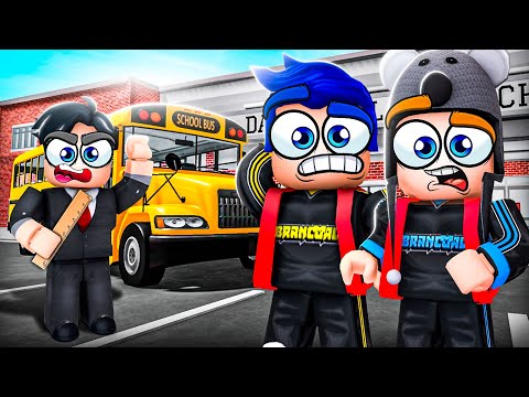 PRIMEIRO DIA DE AULA NA ESCOLA DO BROOKHAVEN NO ROBLOX - Brancoala Games