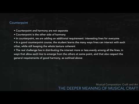 Musical Composition, Craft and Art #5 - On Craftsmanship