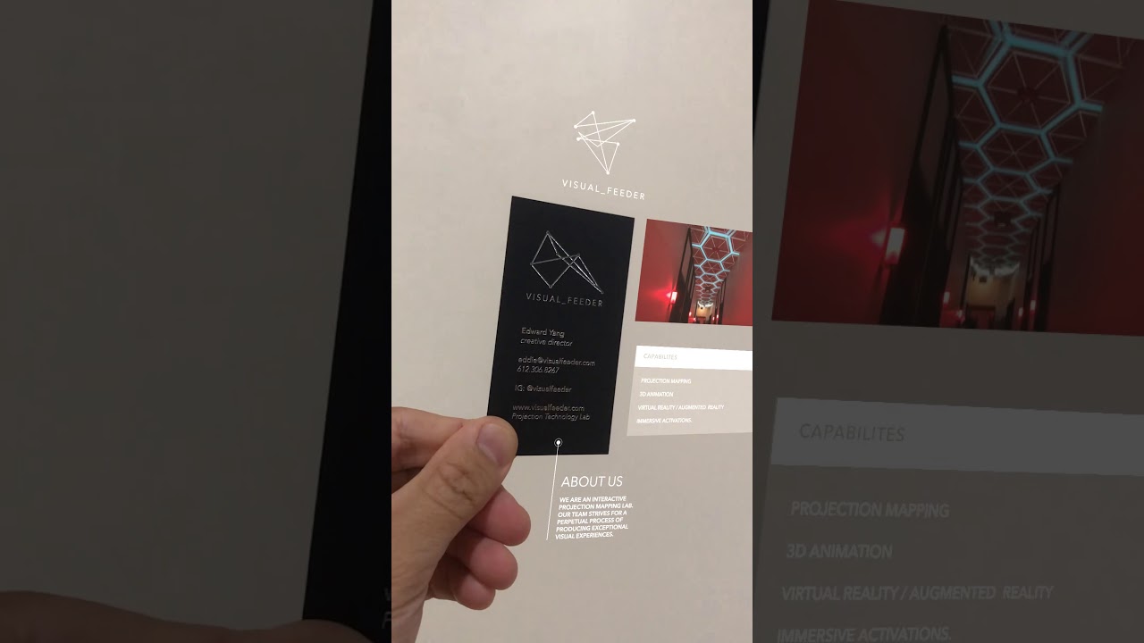 AR (Augmented Reality) Business Card - Visual Feeder