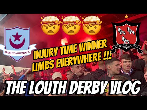 Drogheda United 2-1 Dundalk | INSANE LOUTH DERBY!! | MAYHEM/LIMBS/RED CARDS/INJURY TIME WINNER 🤯