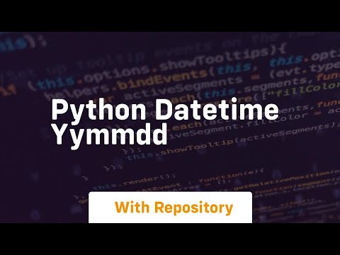 Python Datetime Yymmdd