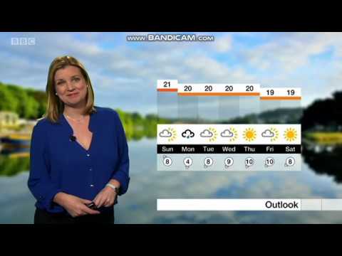 Emily Wood BBC Spotlight evening weather September 1st 2018 (09-01-2018)