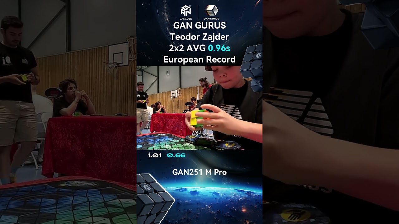 GANCUBE - 2x2 Average ER 0.96s | Teodor Zajder