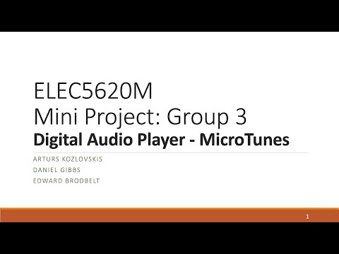 Embedded Microprocessor System Design Project Video Demo - Digital Audio Player