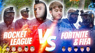Rocket League VS Fortnite/Fifa, qui se fera canarder au paintball ?