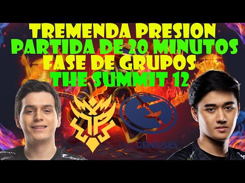 THUNDER PREDATOR vs EVIL GENIUSES [BO2] [GAME 1] - TREMENDA PRESION 20 MINUTOS - THE SUMMIT 12