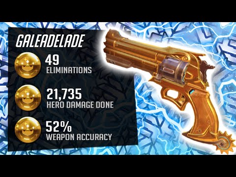 Gale Top 500 McCree and Soldier 76 gameplay! 49 elims! [ Overwatch Season 28 ]