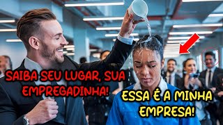 FILHA DE MILIONÁRIO NEGRO SE DISFARÇA DE FAXINEIRA PARA TESTAR OS FUNCIONÁRIOS E OS DEMITE DIAS...