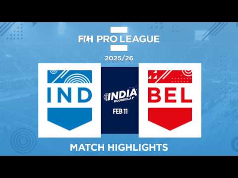 FIH Pro League 2025-26 Highlights | India 1- 3 Belgium | Rourkela, Odisha
