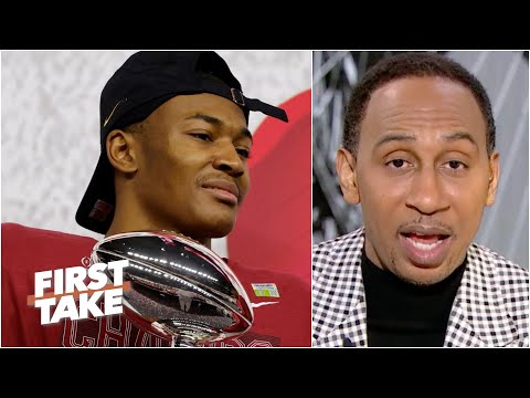 為什麼Stephen A.說噴氣機應該用2號選秀權來選取外接手DeVonta Smith | First Take。 (Why Stephen A. says the Jets should draft WR DeVonta Smith with the No. 2 pick | First Take)