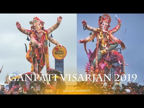 2019 Ganpati Visarjan in Mumbai Girgaon Chowpatty | MORYA | MUMBAI CHA GANPATI |