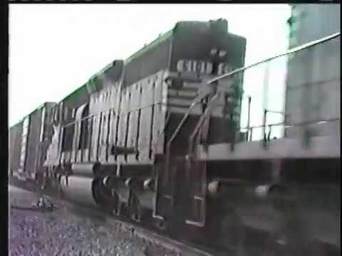 Norfolk Southern Units lead CSX Train Z410 through Wilsmere Yard, DE 1986