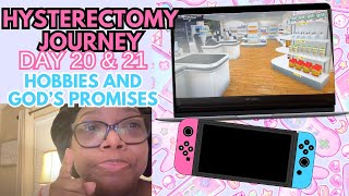 FIRST DAY OF NO PAIN!! HYSTERECTOMY RECOVERY JOURNEY- ALMOST PREACHING AND ONE OF MY HOBBIES