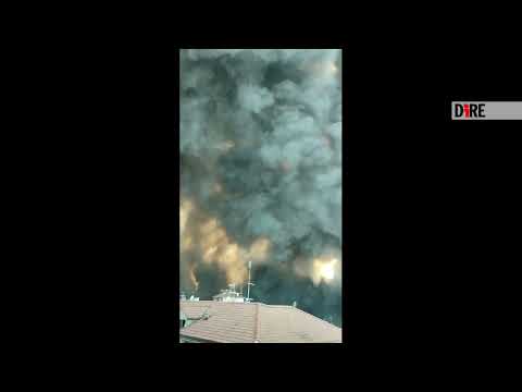 Roma - In fiamme autodemolitore a Centocelle -1- (09.07.22)