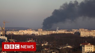 Russia targets Ukraine's safe haven city Lviv for first time - BBC News
