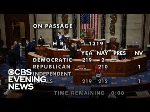 House passes Biden's new $1.9 trillion coronavirus economic relief bill