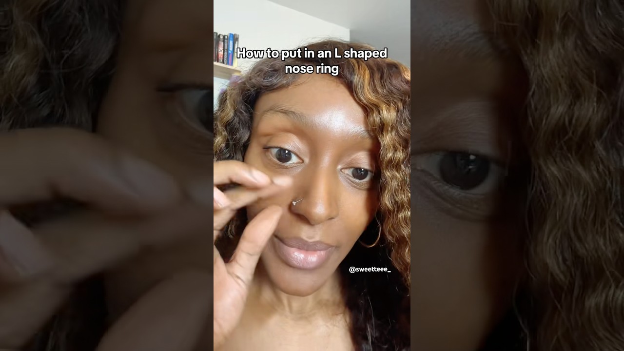 How to put in an L shaped nose ring