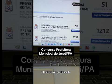 ⚠️Quem vai?🚨Concurso Prefeitura de Juruti #juruti #jurutipa #concurso #concursopublico #gcm #pará