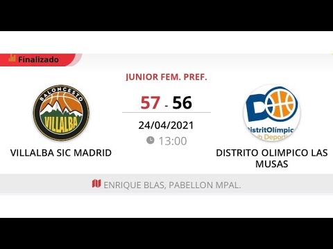 Junior fem B VILLALBA SIC MADRID - DISTRITO OLIMPICO