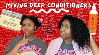 Mixing My Deep Conditioners | Shea Moisture JBCO & Cam Rose Honey Treatment