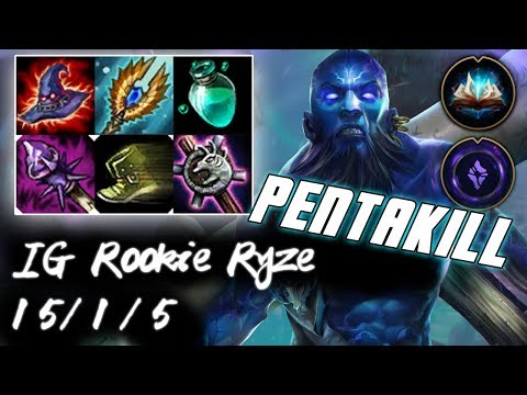 IG Rookie Ryze Mid vs Jayce | Pentakill | Korea High Elo Replays