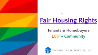 Fair Housing: LGBTQ+ Updates 11/09/21