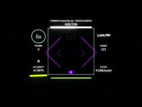 [Rhythia] ENNWAY ft. Heart Plus Up! - TWISTED GARDEN | 96.192% NM (Controller)