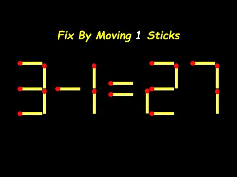 USA | Fix The Equation by moving 1 stick | Improve IQ | Matchstick Puzzle