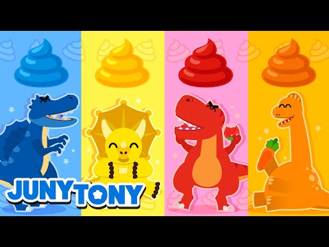 Quem Fez Cocô Na Minha Fazenda? 💩 Cocô de Dinossauro + Música Infantil | JunyTony em Português