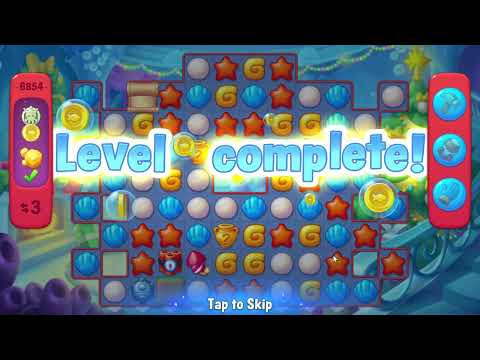 Fishdom 6854 Hard Level - 19 moves - NO BooSTERS