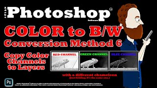 B/W Conversion in Photoshop (with Color Channel Copy) with bonus Export Layers to Files demo