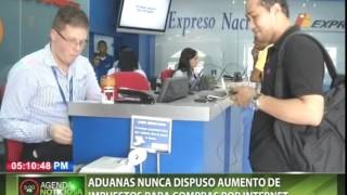 Aduanas nunca dispuso aumento de impuestos para comprar por internet