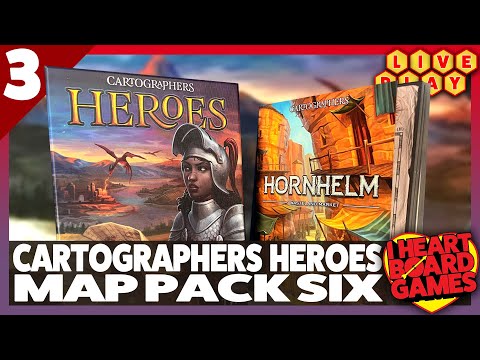 Cartographers Heroes Live Play Through Map Pack 6: Hornhelm