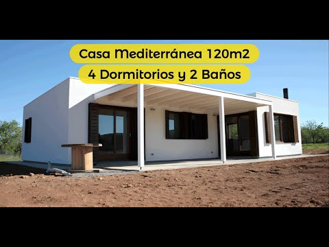 🏡 Casas Prefabricadas Mediterránea en Ovalle, La Serena, Coquimbo de 120 m2, 4 Dormitorios y 2 Baños
