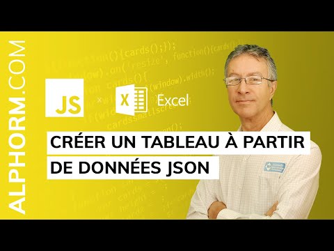 Créer un tableau à partir de données JSON sous Javascript et Excel