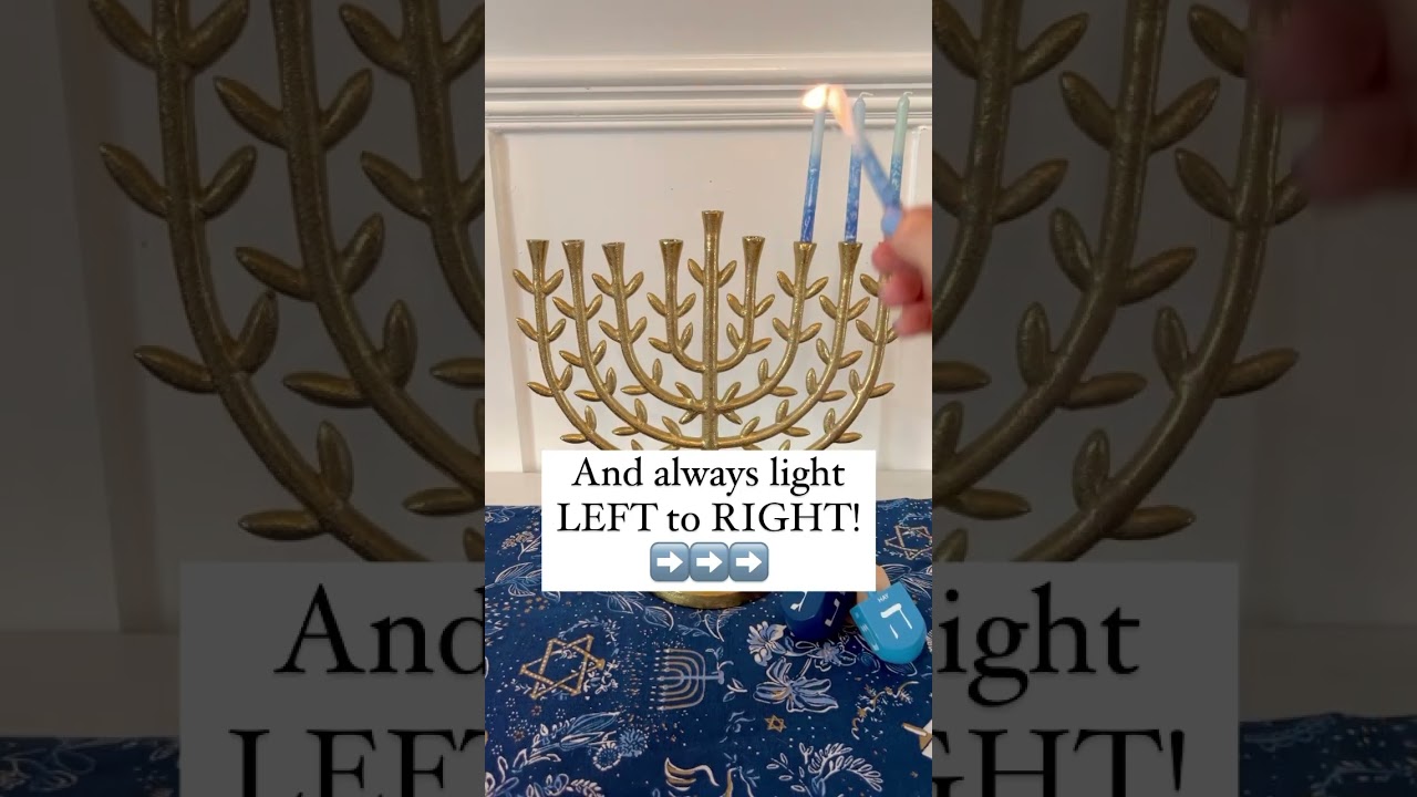 How to Light Hanukkah Menorah Candles #hanukkah #chanukah