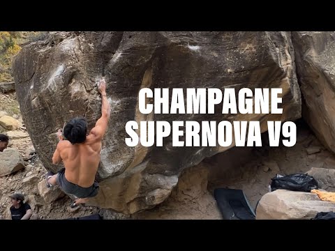 Champagne Supernova | V9 | Joe’s Valley Bouldering