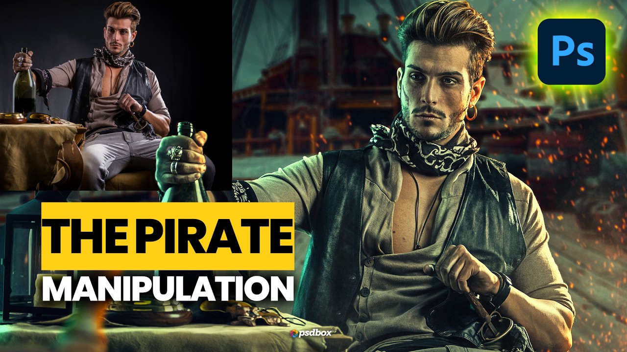 Pirate Photo Manipulation + Photoshop Color Grading (LONG-Version)