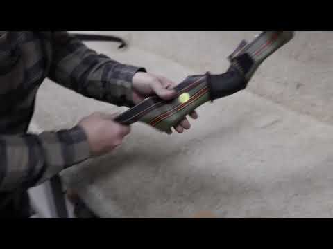 Installing rubber shur-grip to recurve riser