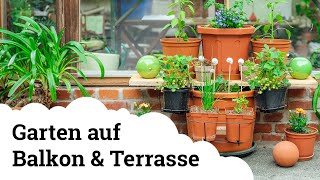 Balkon, Terrasse | Topfgarten auf engstem Raum für Gemüse, Kräuter und Blumen!