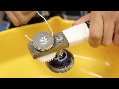 Launch Tests - Beyblade Custom Launcher (21,000 RPM) w Gear Multiplier & Ball Bearings