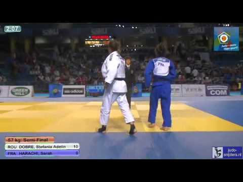 Judo 2013 European Championships U18 Tallinn: Dobre (ROU) - Harachi (FRA) [-57kg] semi-final