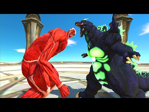 COLOSSAL TITAN VS SUPER GODZILLA - Animal Revolt Battle Simulator