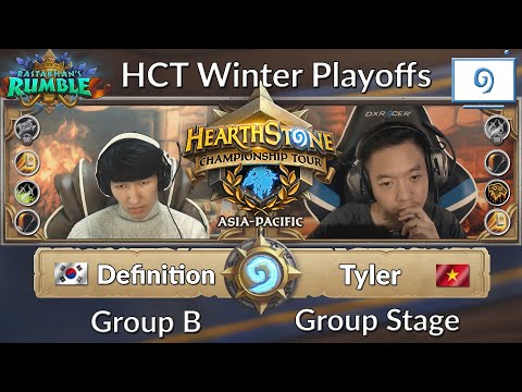 HCT Winter Asia-Pacific: Definition vs Tyler - Season 3 2018 | Day 2 Group B