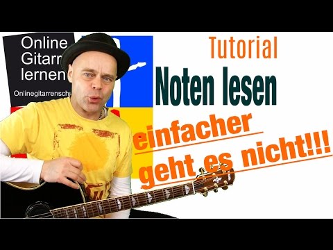 Noten lesen auf der Gitarre   einfacher gehts nicht