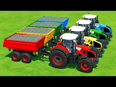 Harvesting And Load Poppy With Colored Claas Tractors - Farming Simulator 22