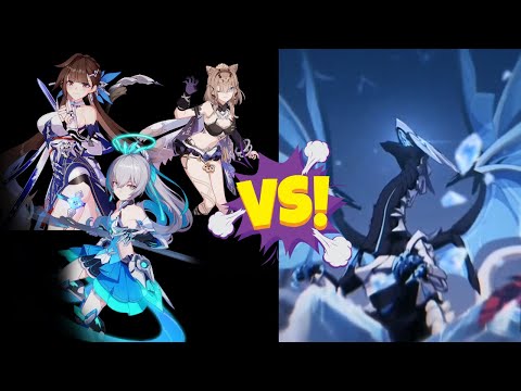 [Honkai Impact 3] BENARES ICE BOSS EX ABYSS RED LOTUS, Bronya HoTruth (S) Jade Knight (SS2) RC (SSS)