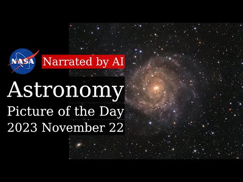 APOD: 2023-11-22 - IC 342: Hidden Galaxy in Camelopardalis (Narrated by Salli)